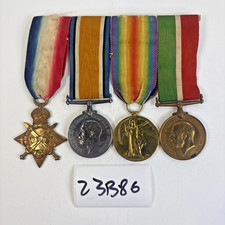 British 4-Medal Ribbon Bar AJ