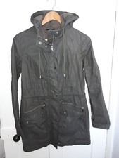 F&F Waterproof rain coat  jacket parker size 6 khaki green with hood