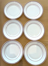 6 Vintage Arcopal Bread Plates