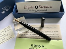 Eboya Kyouka Kuro Black Ebonite fountain pen 14K fine gold nib