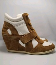 Ash Bowie Shoes Women's 40 / 9 Cool Clay Suede Hidden Wedge Lace Up Sneakers