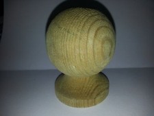   4 Treated Wooden Ball Finials for 2 ins posts