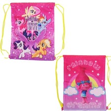 Kids Drawstring PE Party Bag School Bag Backpack Girls Swimming bags