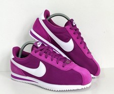 Nike Classic Cortez Trainers, Nylon & Suede Fuchsia Shoes Size UK 5.5 / EU 38.5