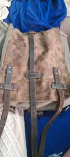 VTG GES GESCH WWII GERMAN ARMY MOUNTAIN TROOPS LEATHER CANVAS RUCKSACK BACKPACK