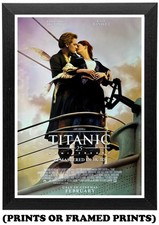 Titanic Movie Leonardo Di Caprio Kate Winslet Poster A5 A4 A3 Print/Framed #171