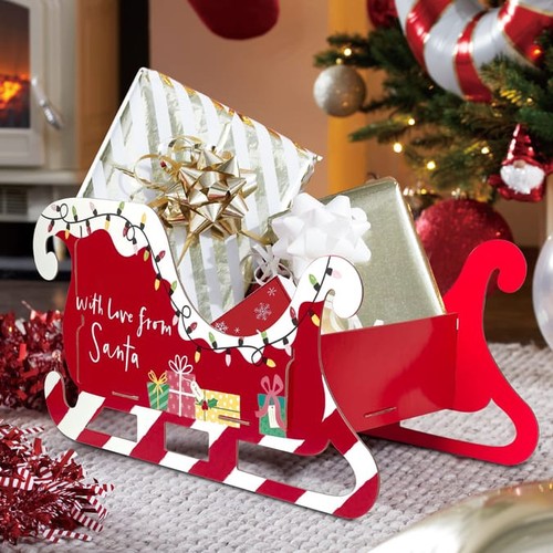 Large santa christmas sleigh - santa,