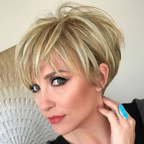 Queentas short blonde wigs for - blonde,