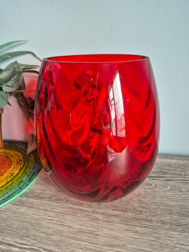Partylite red art glass - red,