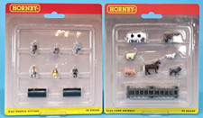 Hornby - OO Gauge - R565 Farm Animals & R561 People Sitting