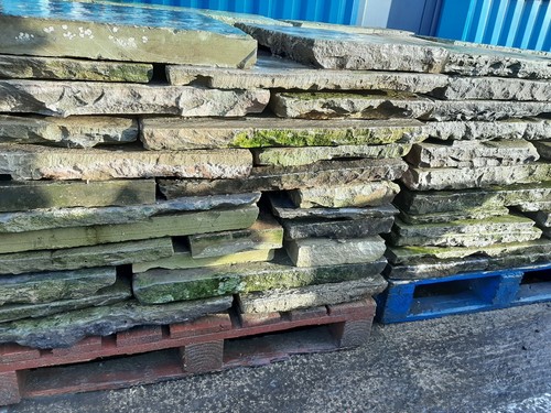 Traditional yorkstone slabs