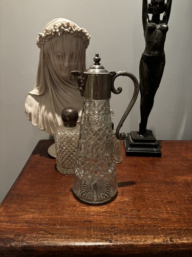 Vintage heavy cut glass and - heavy,