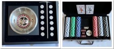Roulette Aluminium Wheel Set Cased Professional Poker Set Table Game Vs5
