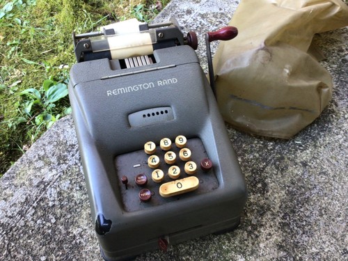 Vintage adding machine - adding,