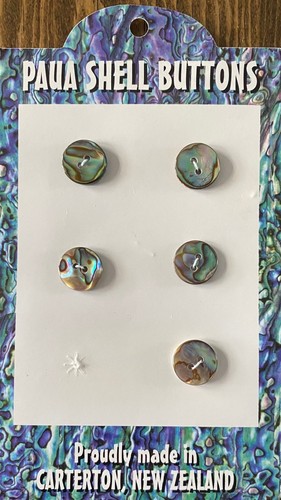 Paua shell buttons set 5 - buttons,