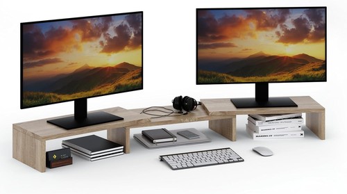 Dual monitor stand riser desk - dual,