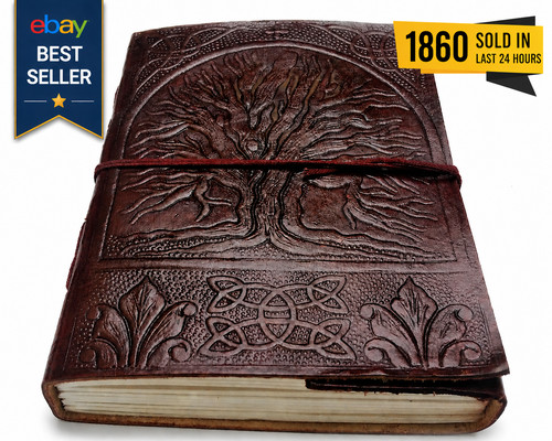 Handmade vintage leather tree - leather,