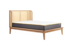 Astrid Rattan Oak Bed Frame