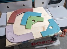 Router Radius Jigs 25mm - 100mm Curve Desktop Kitchen Worktop Pack Of 5