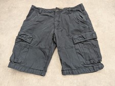 Fat Face Cargo Shorts Mens 38 Army Military Combat Utility Canvas Y2K Jorts Zip