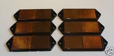 6 x AMBER REFLECTORS TRAILER