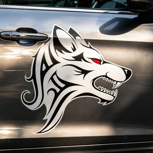 Wolf head car sticker decal - wolf,