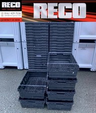 100 X USED BALE ARM CRATE / STACKING TRAY STORAGE TOTE BOX 600 x 400 x 200mm