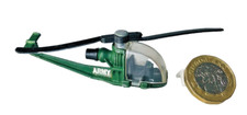 Toy Car Army Helicopter Incomplete Diecast Metal Vintage ra