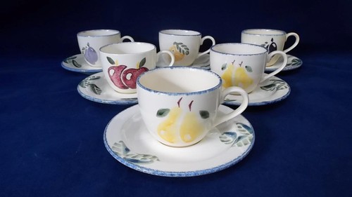 Poole dorset fruits tea cups - fruits,