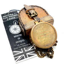 Engraved Pocket Compass & Key