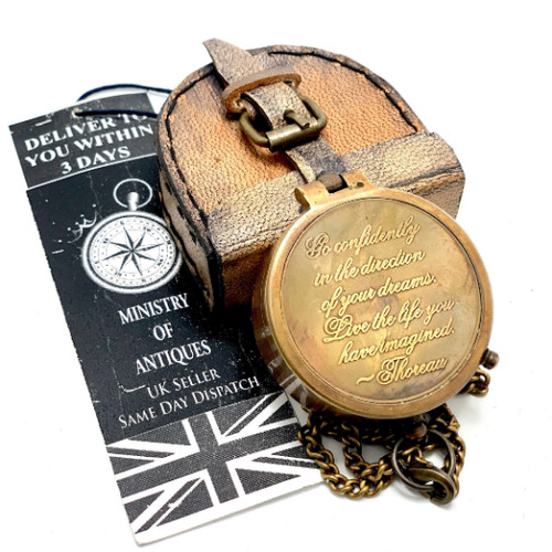 Engraved pocket compass key - pocket, &