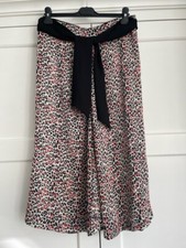 Zara Ladies Black & Pink Leopard Print Skirt, Size L
