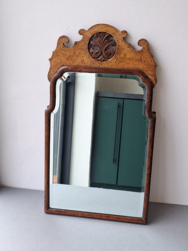 Walnut wooden mirror carved - walnut,