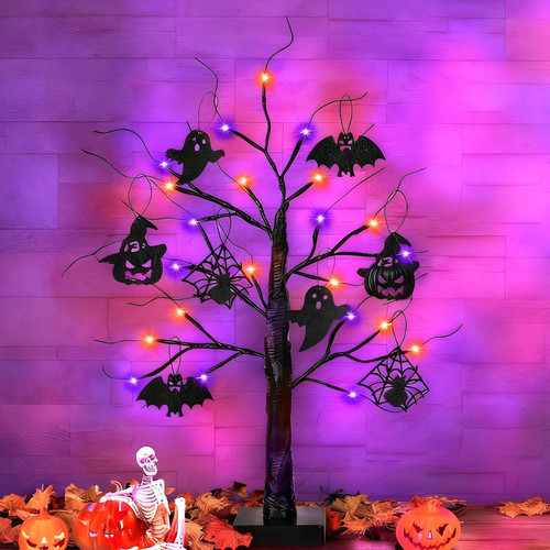 Black halloween tree - halloween,