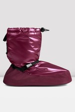 BLOCH Girls Childrens Warm Up Dance Booties Boots Metallic Burgundy IM009KBM