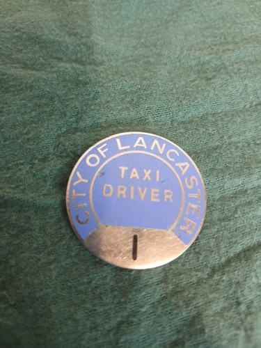 Vintage taxi driver badge - vintage, city