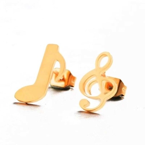 Music note earrings treble - music,