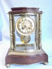 Fine Quality French Serpentine/Bow Front Four Glass Clock C1890 Working Order.