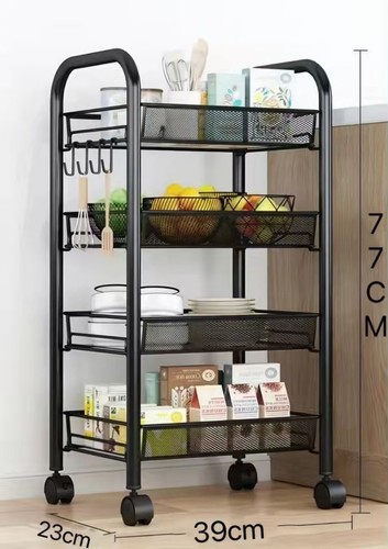 Black tier metal mesh shelf - black,