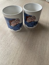 2 Mugs For Tetley Tea Folks Design Retro 1980-1990