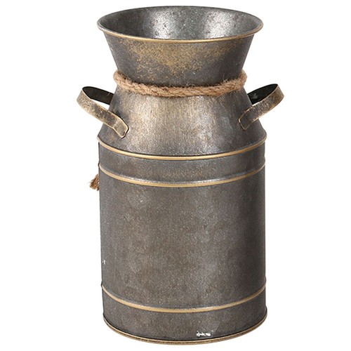 Floral vase vintage - vintage, galvanized