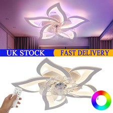 72W LED Ceiling Fan Light Dimmable Chandelier 6 Speed With Remote Control NEW