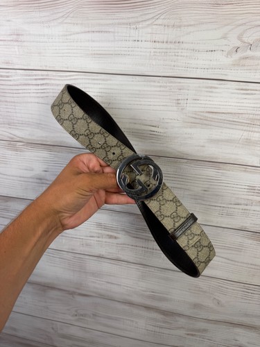 Gucci monogram canvas belt - gg,