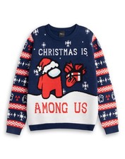 Among Us Blue Christmas Jumper
