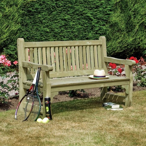 Outdoor wooden garden bench - garden,