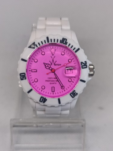 Unisex toy watch plastic white - plastic,