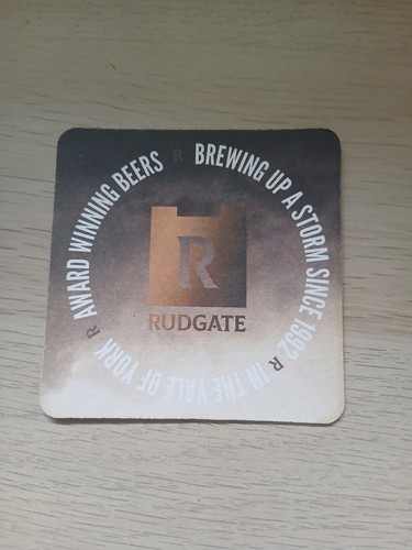 Rudgate brewery beer mat - rudgate,