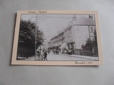 POSTCARD - SHEFFIELD - BROOMHILL - HORSE - SHOPS - PEOPLE - YOKSHIRE 1902 - BIKE
