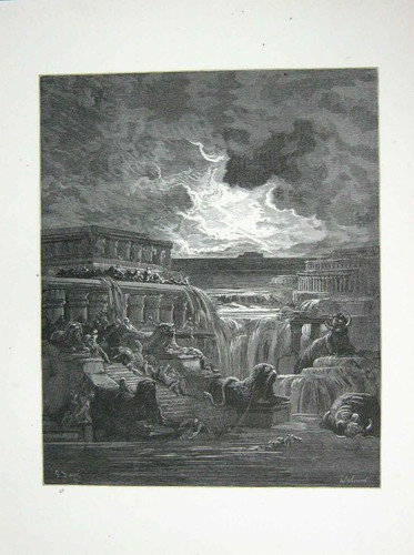 Old antique print - print, gustave
