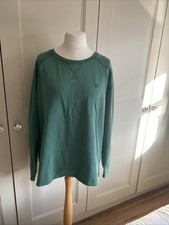 Fat Face Mens Green Cotton Dyed Crewneck Sweatshirt Pullover Size XL